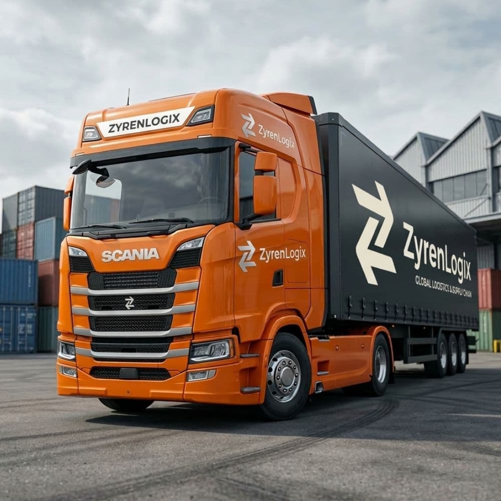 Caminhão logístico moderno